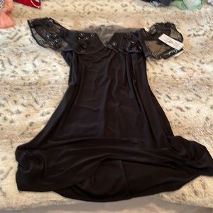 Black Off The Shoulder Cocktail Dress